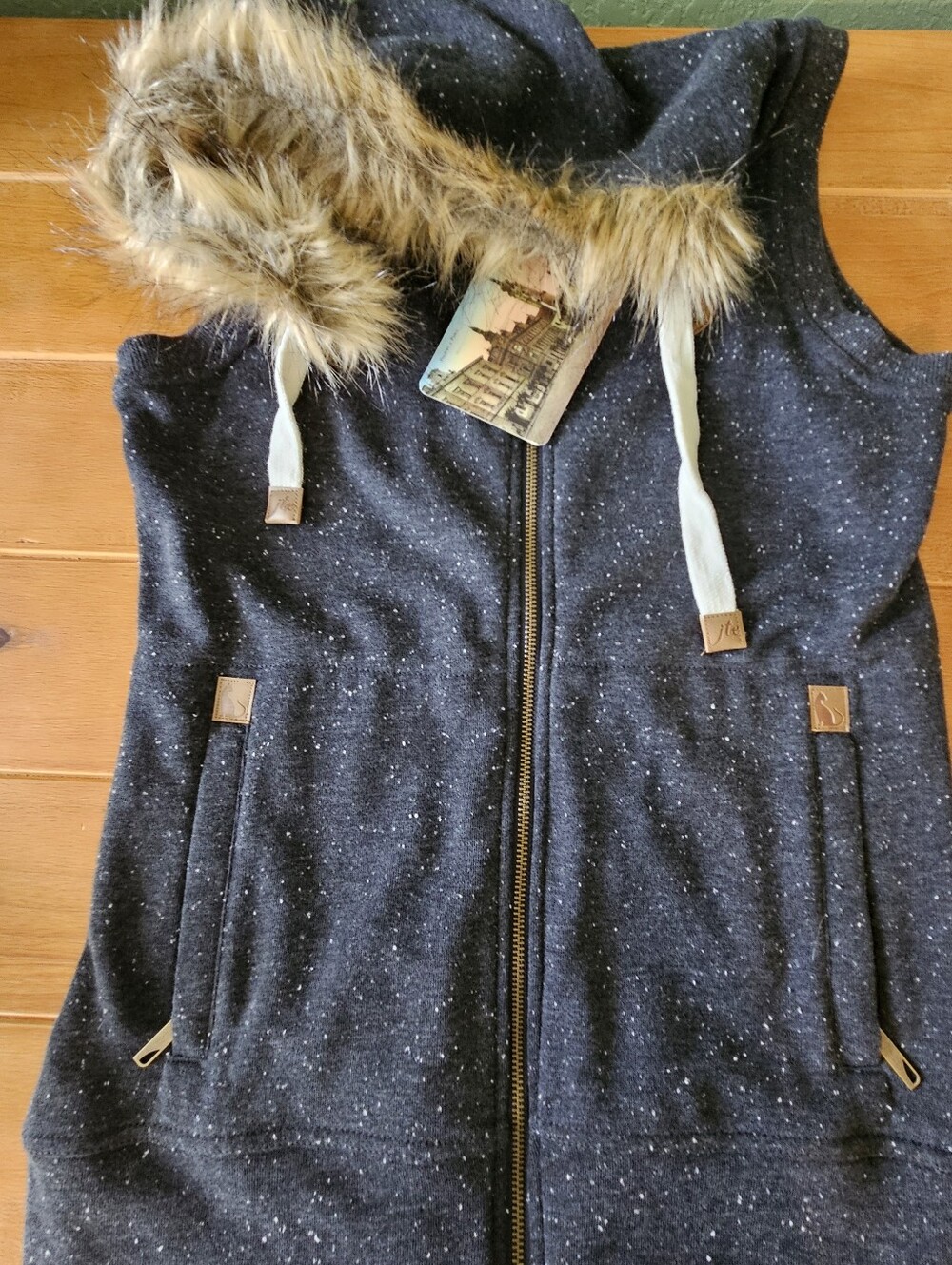 New JTX Jihočeská Textilní Speckled Gray Full-Zip Hoodie Size Small
